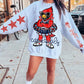 Cardinals Red Light Blue Navy White Cheer Mascot PNG | Team Spirit Sublimation Design, Red Cheerleading, School Spirit Wear (Digital File)