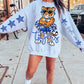 Cheer Mascots Bundle Spirit Wear PNG, Trendy Sleeve Shirt Designs, Faux Glitter, (Digital Design)