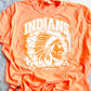 Indians Grudge | Digital Design | PNG | Original Designer | Orange | Retro | Shirt Design | Trend | Vintage Chalk Distressed | School Mascot