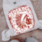 Red Skins Red Grudge | Digital Design | PNG | Original Designer Retro Shirt Design Trend | Vintage Chalk Distressed | School Mascot