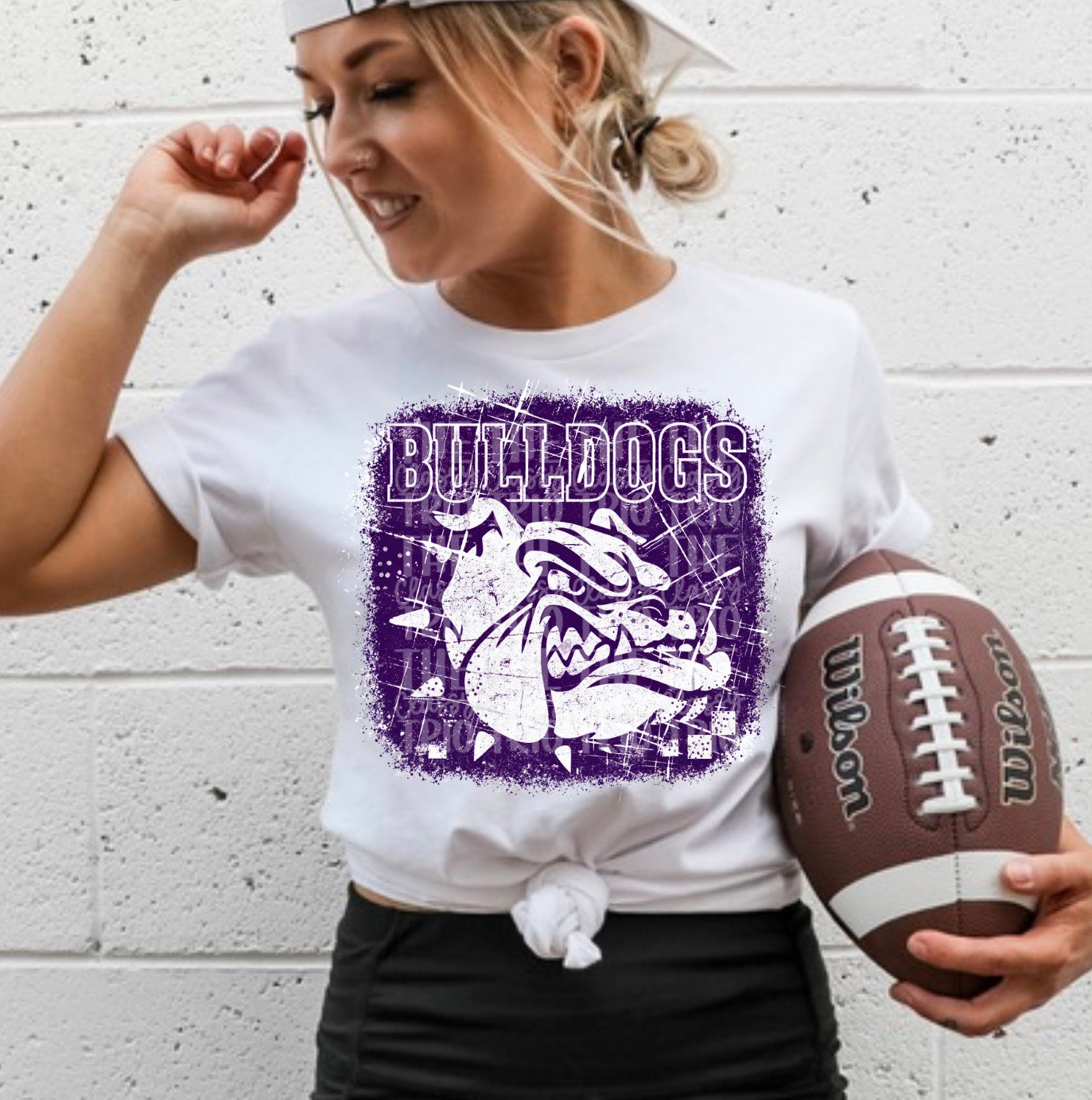 Purple Bulldogs Grudge | Digital Design | PNG | Original Designer Retro Shirt Design Trend | Vintage Chalk Distressed | School Mascot