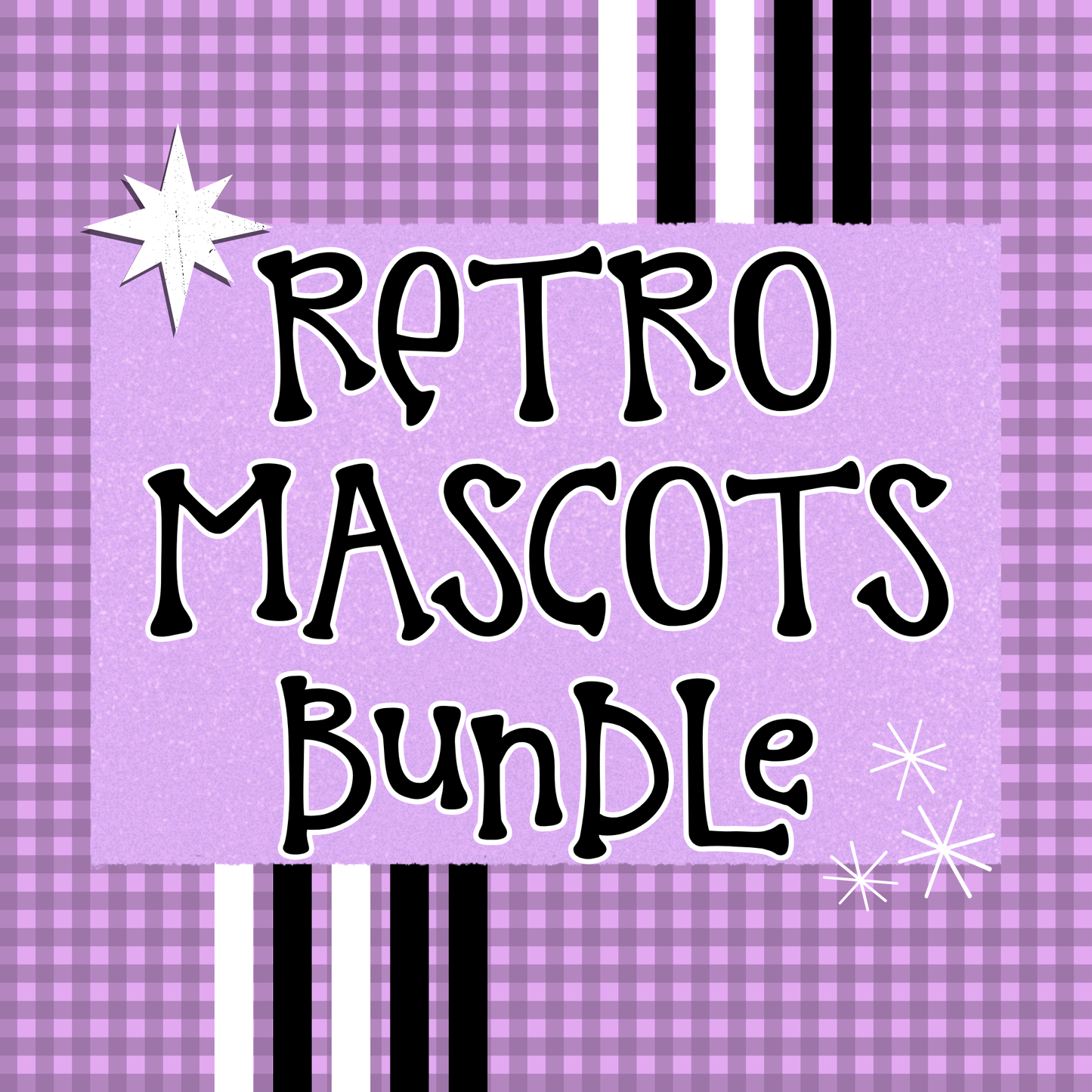 Retro Mascots Bundle PNG | Trendy Design School Shirt, Teacher, School Spirit Digital