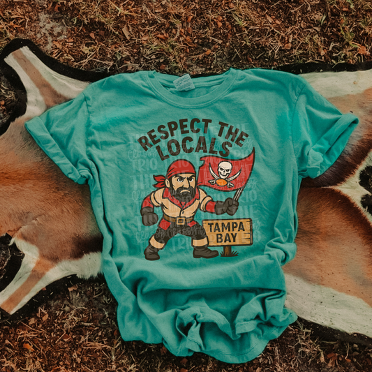 Respect the Locals | Digital Design | PNG | Sublimation | Tampa | Retro | Shirt Design | Trend | Vintage Chalk Distressed