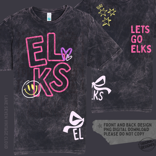 Elks Doodle | Digital Design | PNG | Sublimation | Shirt Design | Trending | Original Designer