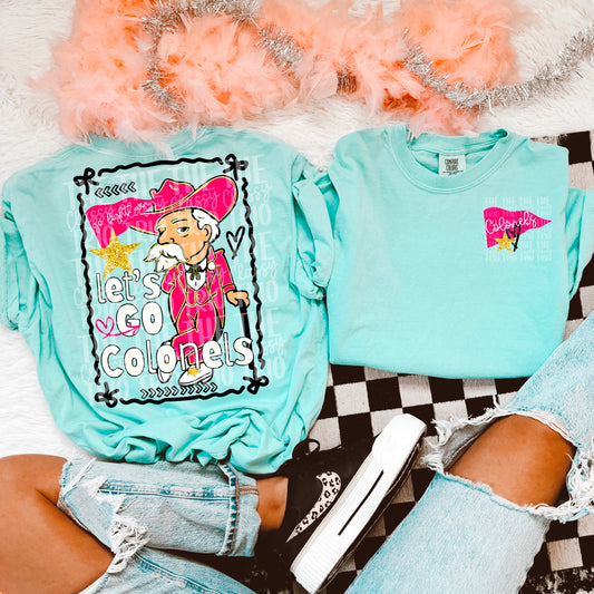Colonel Glitz Glam | Coquette Drawing Digital Design | PNG | Sublimation | Preppy Mascot Design | Kid Adult Shirt Design | Original Creator