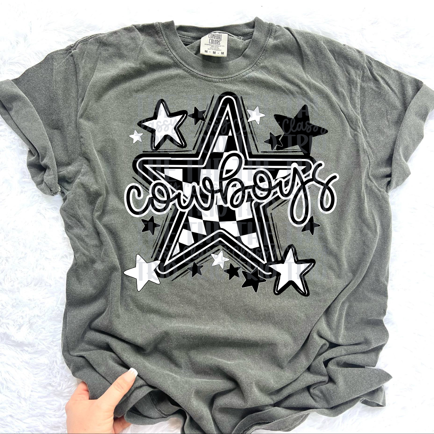 Cowboys Checkered Star Mascot PNG | Sports Mom Coquette Design | Game Day Shirt PNG | Team Spirit Mascot | School Spirit Digital | Trendy