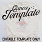 Cursive Wording Mascot Canva Template | Editable Team Shirt Design | Custom Template | Sublimation & DTF Design