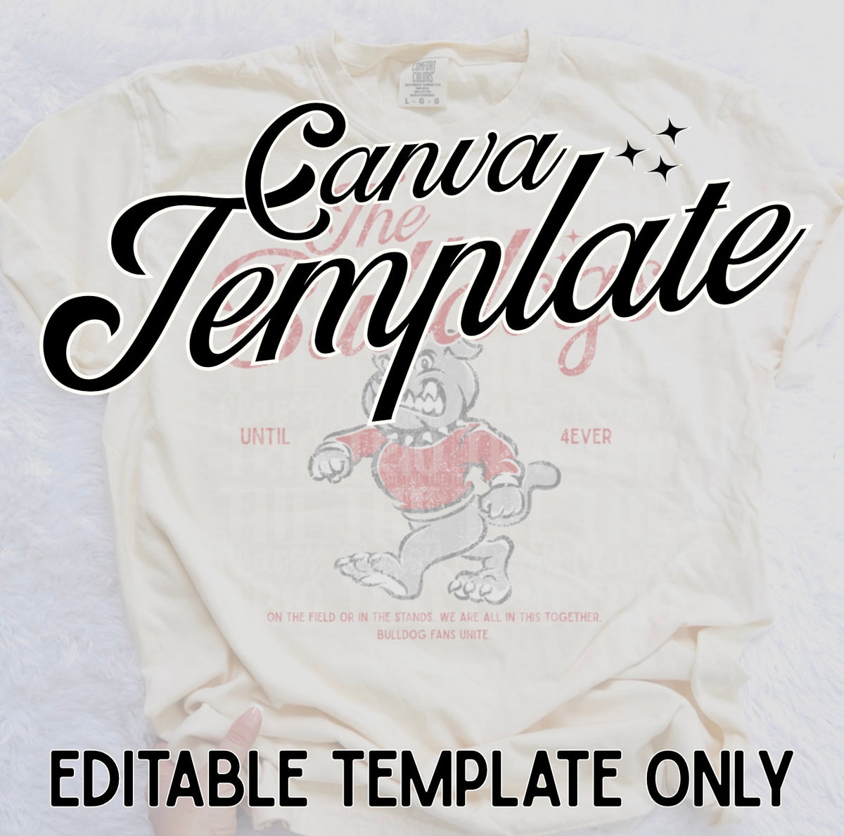 Cursive Wording Mascot Canva Template | Editable Team Shirt Design | Custom Template | Sublimation & DTF Design