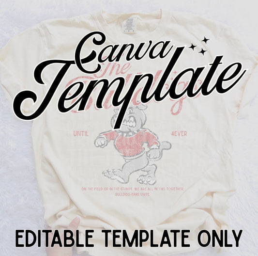 Cursive Wording Mascot Canva Template | Editable Team Shirt Design | Custom Template | Sublimation & DTF Design
