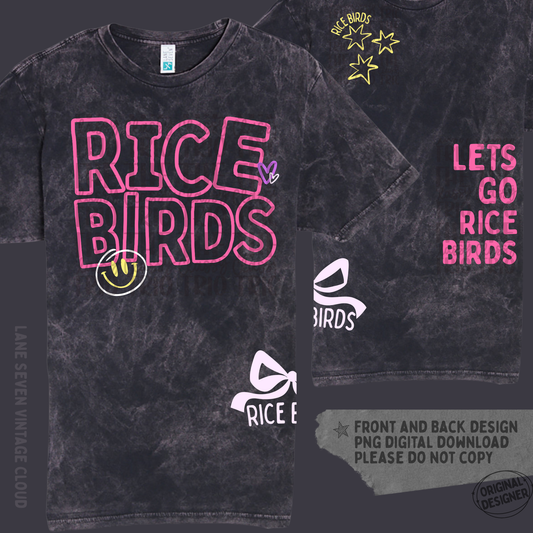 Ricebirds Doodle | Digital Design | PNG | Sublimation | Shirt Design | Trending | Original Designer