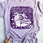 Purple Bulldogs Grudge | Digital Design | PNG | Original Designer Retro Shirt Design Trend | Vintage Chalk Distressed | School Mascot
