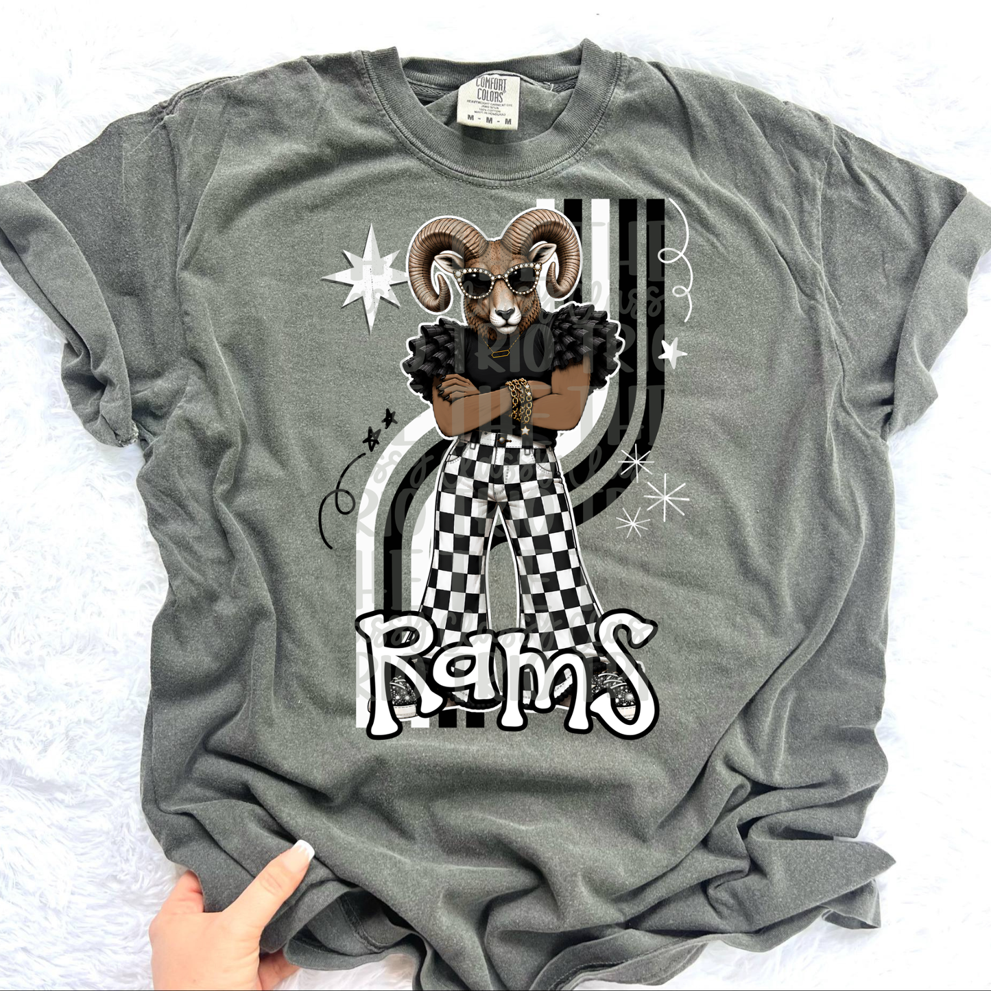 Rams Retro Mascot PNG | Trendy Design School Shirt, Teacher, School Spirit Digital (Copy)