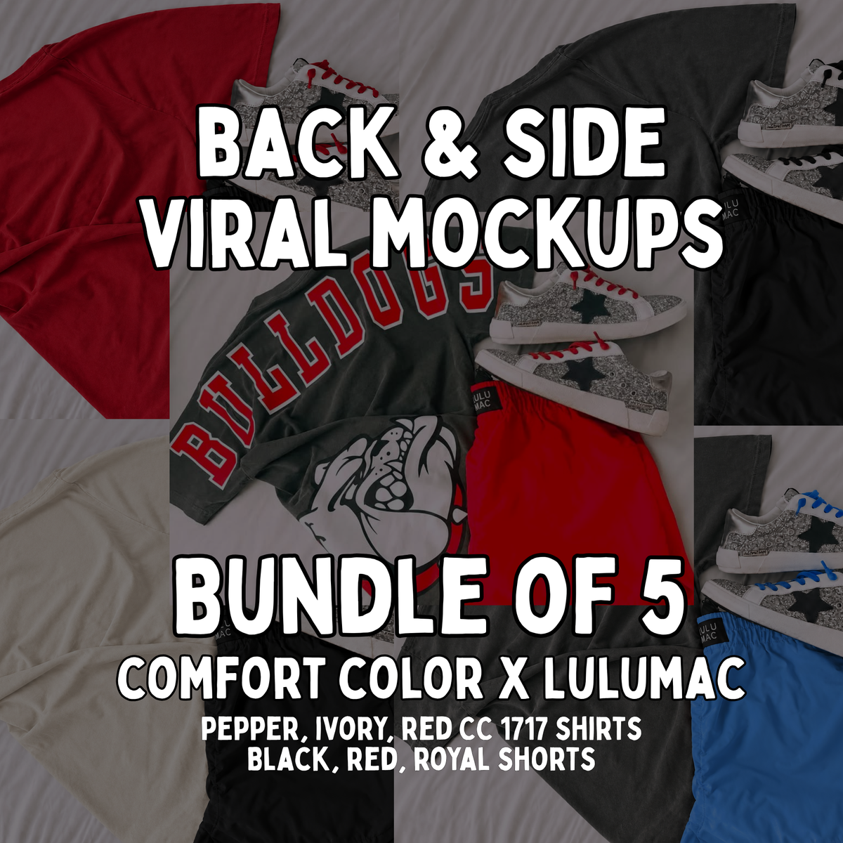 Comfort Color Mock Flat Lay - Back & Side D