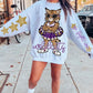 Wildcats Purple Gold Mascot PNG | Team Spirit Sublimation Design, Cheerleading, School Spirit Wear (Digital File)