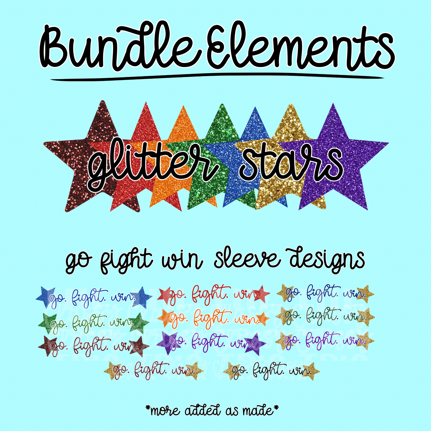 Cheer Mascots Bundle Spirit Wear PNG, Trendy Sleeve Shirt Designs, Faux Glitter, (Digital Design)