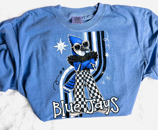 Blue Jays Retro Mascot PNG | Trendy Design School Shirt, Teacher, School Spirit Digital