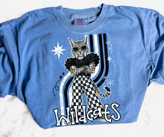 Wildcats Retro Mascot PNG | Trendy Design School Shirt, Teacher, School Spirit Digital