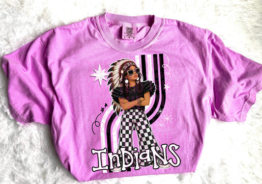 Indians Retro Mascot PNG | Trendy Design School Shirt, Teacher, School Spirit Digital