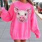 Faux Rhinestone Pink Pig Design | PNG, Sublimation (Digital Download)
