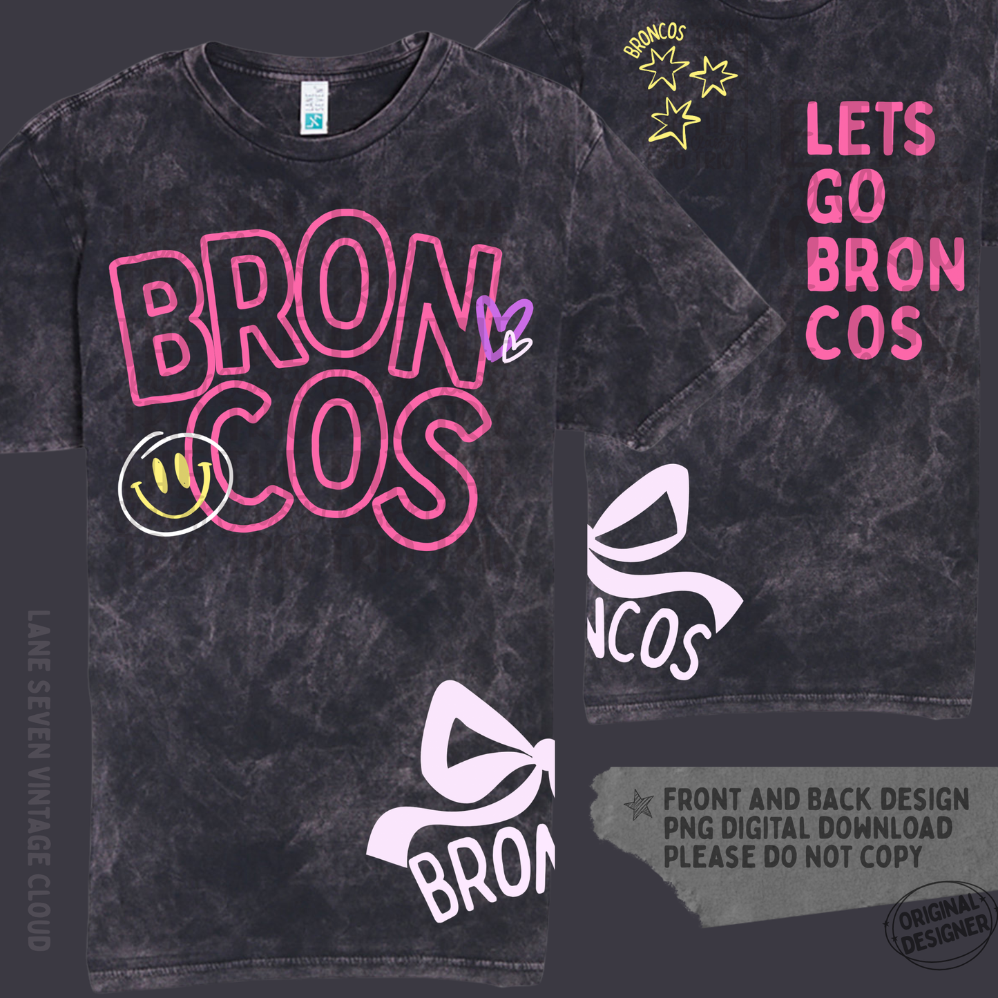 Broncos Doodle | Digital Design | PNG | Sublimation | Shirt Design | Trending | Original Designer | Gift Idea | Bow