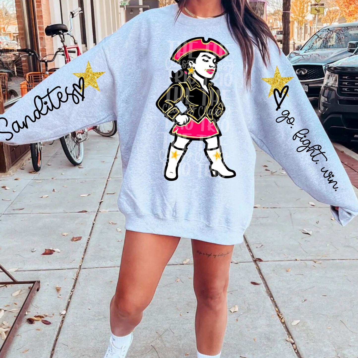 Sandites Glitz Glam | Team Drawing Digital Design | PNG | Sublimation | Preppy Mascot Design | Kid Adult Shirt Design | Original Creator