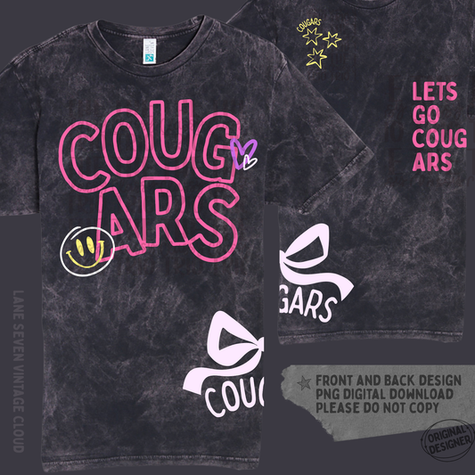 Cougars Doodle | Digital Design | PNG | Sublimation | Shirt Design | Trending | Original Designer