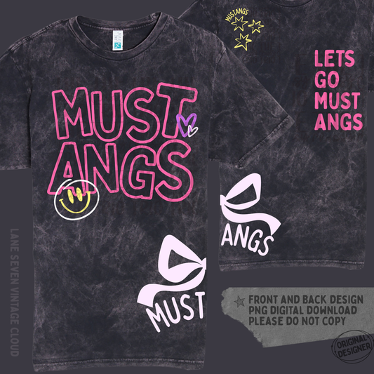 Mustangs Doodle | Digital Design | PNG | Sublimation | Shirt Design | Trending | Original Designer