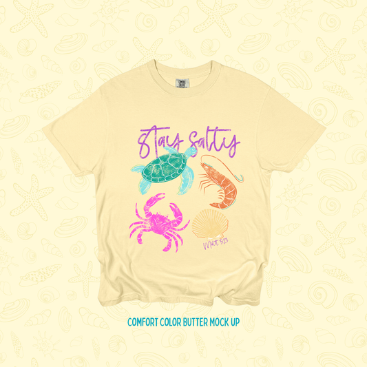 Stay Salty Stamp Summer Verse PNG | Jesus Doodle Summertime Design (Digital Download)
