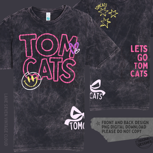 Tomcats Doodle | Digital Design | PNG | Sublimation | Shirt Design | Trending | Original Designer