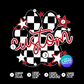 Checkered Paw Mascot Canva Template | Editable Team Shirt Design | Custom Sports Mascot Template | Sublimation & DTF Design