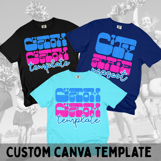 Funky School Canva Template | Editable Team Shirt Design | Custom Sports Mascot Template | Sublimation & DTF Design