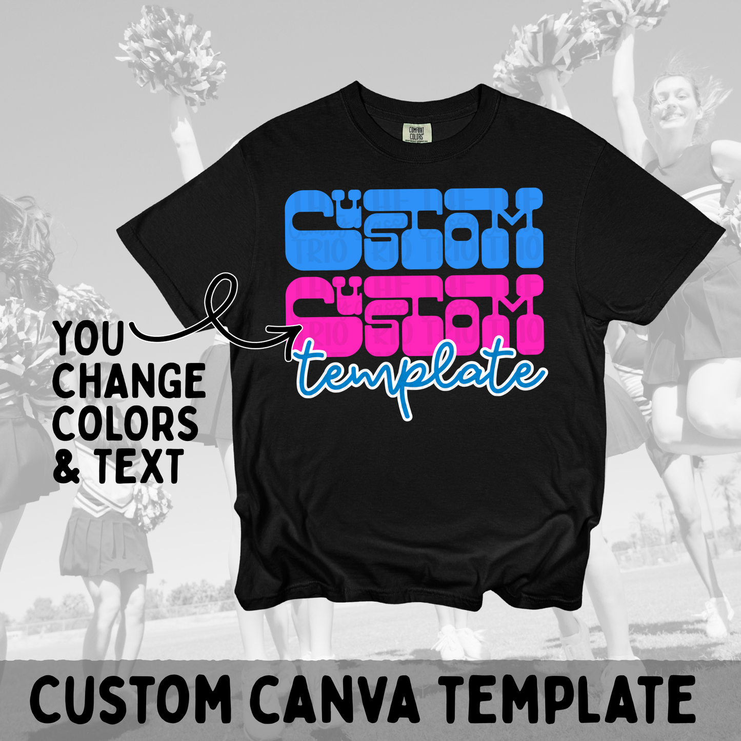 Funky School Canva Template | Editable Team Shirt Design | Custom Sports Mascot Template | Sublimation & DTF Design