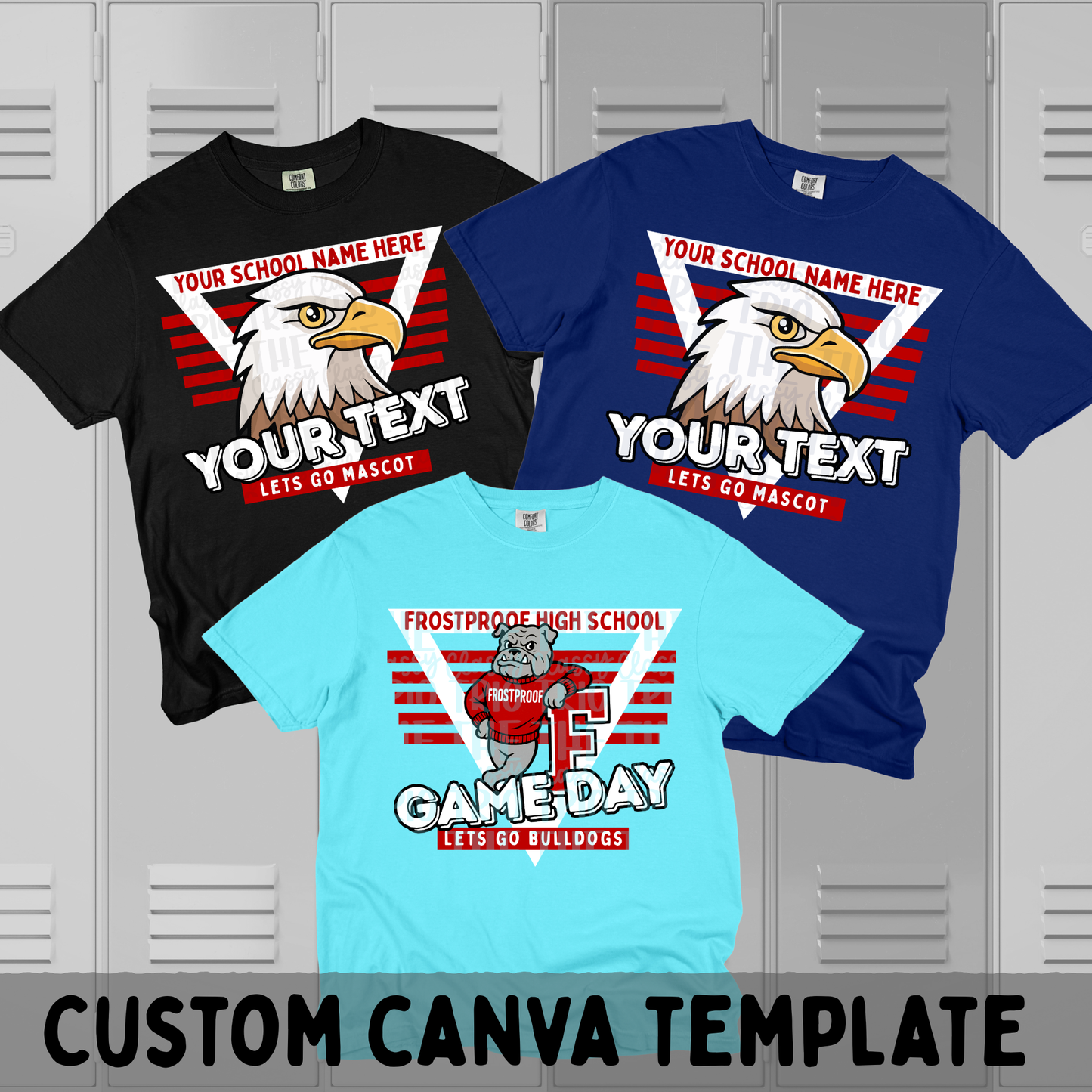 Spirit Mascot Canva Template | Editable Team Shirt Design | Custom Sports Mascot Template | Sublimation & DTF Design