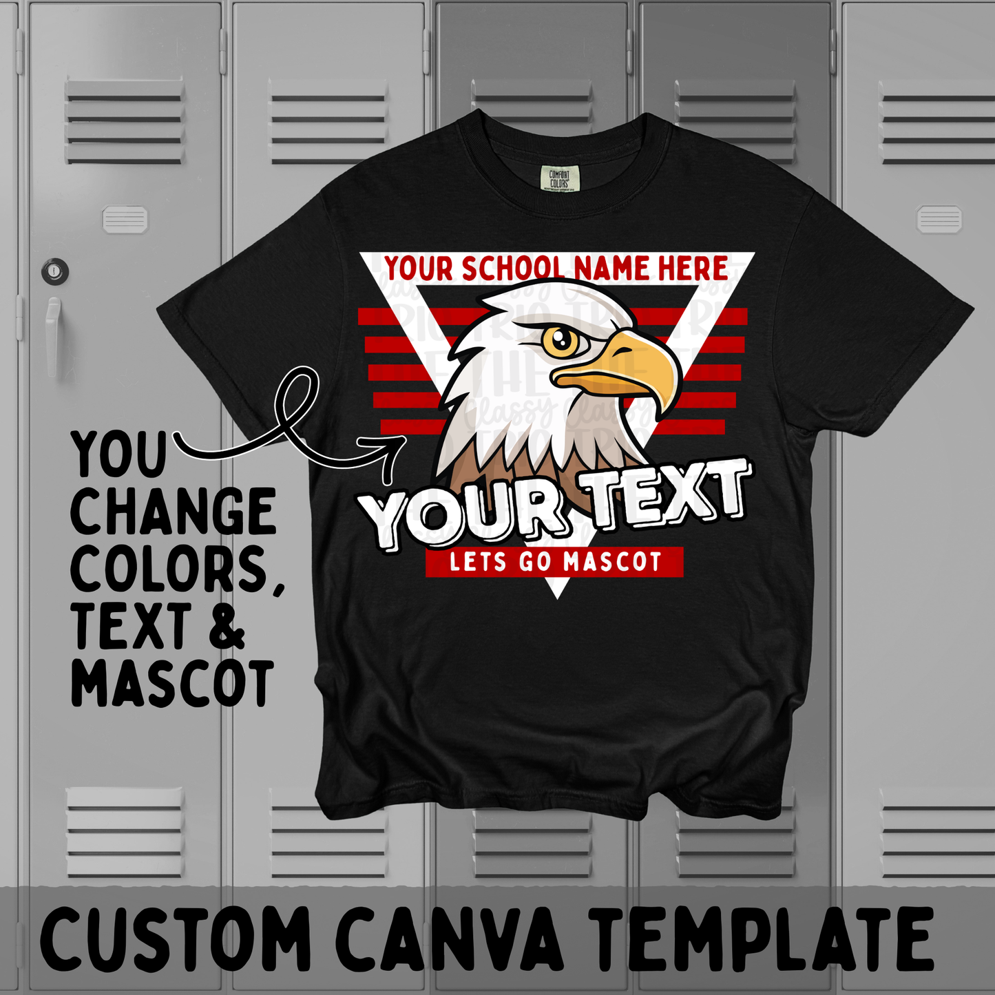 Spirit Mascot Canva Template | Editable Team Shirt Design | Custom Sports Mascot Template | Sublimation & DTF Design