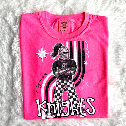 Knights Retro Mascot PNG | Trendy Design School Shirt, Teacher, School Spirit Digital