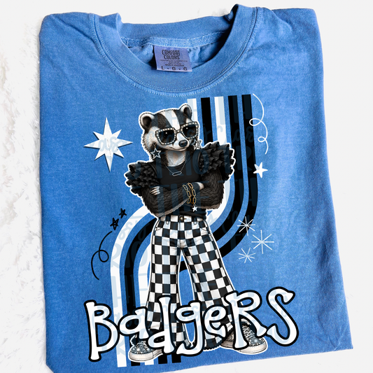 Badgers Retro Mascot PNG | Trendy Design School Shirt, Teacher, School Spirit Digital