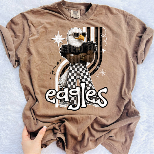 Eagles Retro Mascot PNG | Trendy Design School Shirt, Teacher, School Spirit Digital