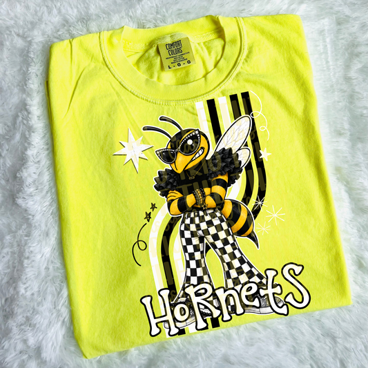 Hornets Retro Mascot PNG | Trendy Design School Shirt, Teacher, School Spirit Digital