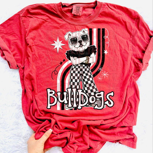 Bulldogs Retro Mascot PNG | Trendy Design School Shirt, Teacher, School Spirit Digital