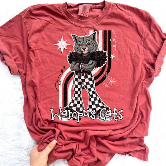 Wampus Cats Retro Mascot PNG | Trendy Design School Shirt, Teacher, School Spirit Digital