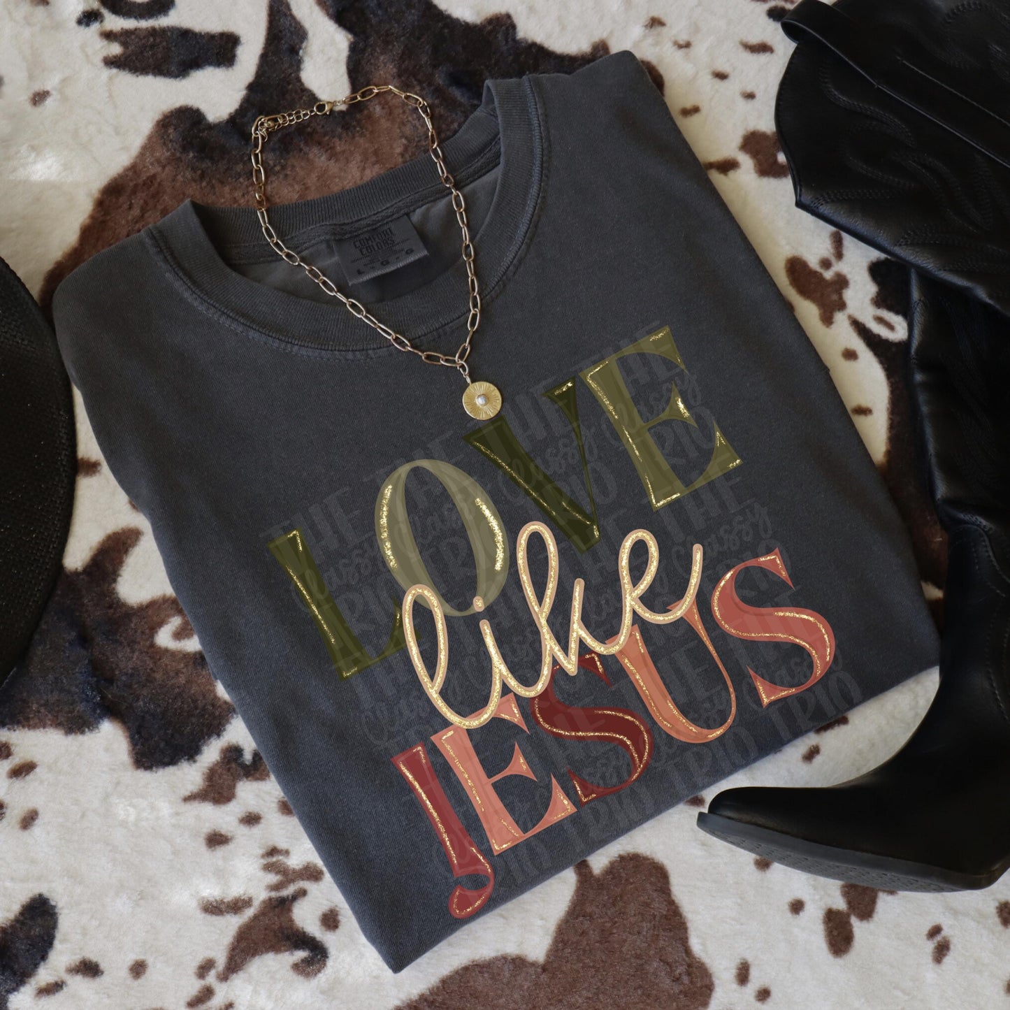 Love Like Jesus | Digital Design | PNG | Sublimation | Faux Glitter | Neutrals | Christian Shirt Design | Trending | Original | Gift Idea
