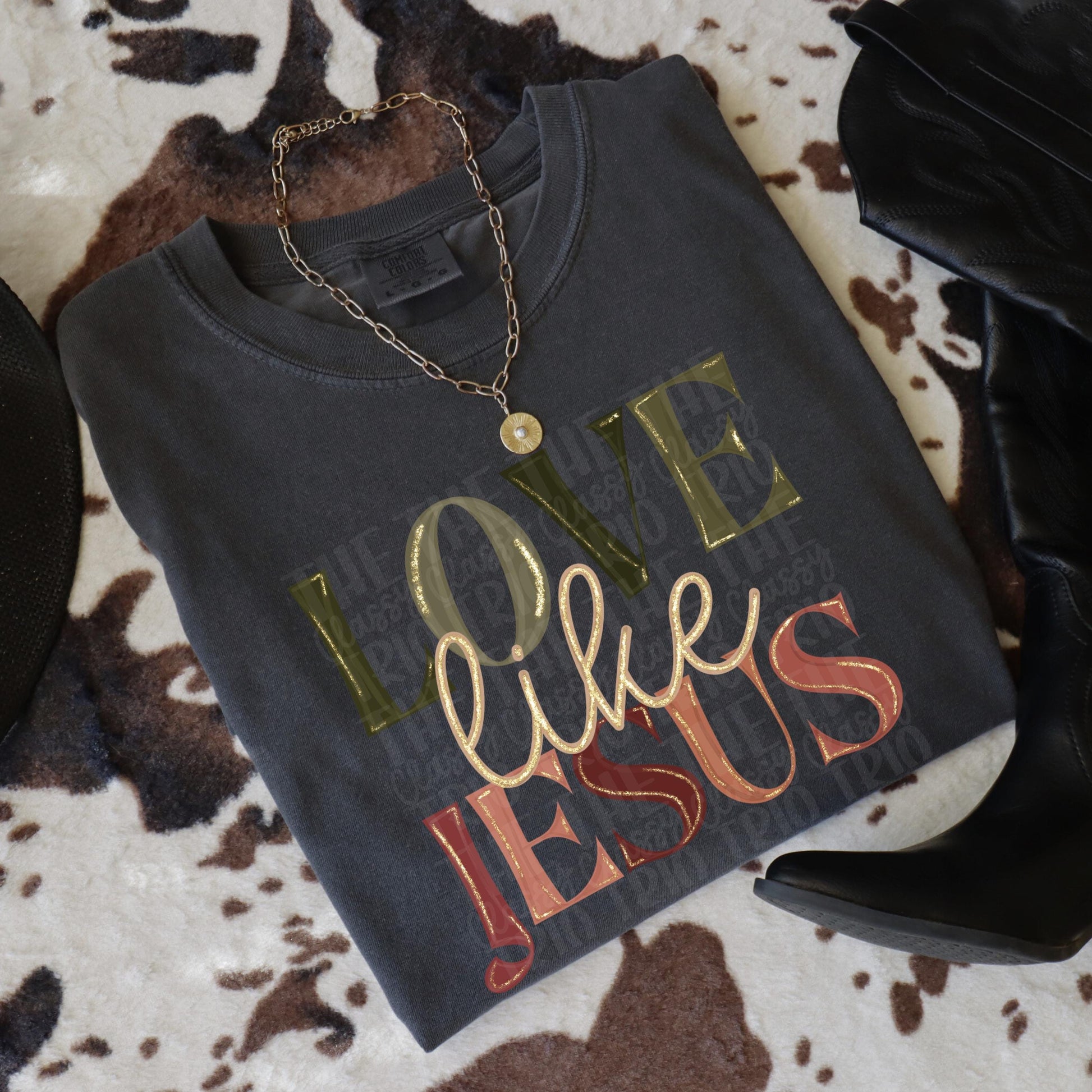 Love Like Jesus | Digital Design | PNG | Sublimation | Faux Glitter | Neutrals | Christian Shirt Design | Trending | Original | Gift Idea