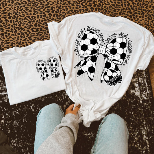 Soccer Mom | Digital Design | PNG | Sublimation | Coquette | Bow| Shirt Design | Trending | Soccer Ball