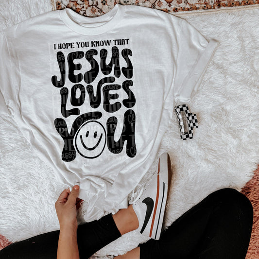 Jesus Loves You | Faith Religious | Digital Design | PNG | Preppy | Christian | Y2K | Sublimation | T-Shirt Design | Trending Shirt