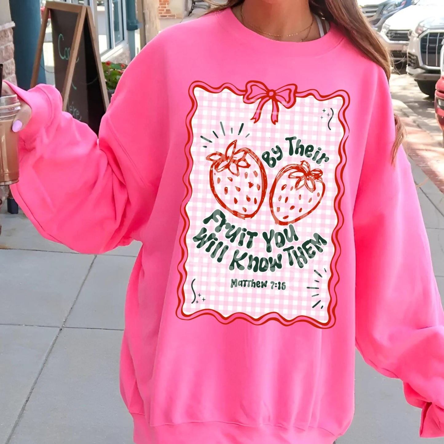 Strawberry Coquette | Digital Design | PNG | Sublimation | Strawberry Festival | Bible Verse | Kid Adult Shirt Design | Original Creator