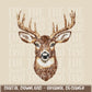 Faux Rhinestone Deer Hunting | Digital Design | PNG | Sublimation | DTF | Agriculture | Buck Head | Shirt Design | Country | Trending