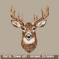 Faux Rhinestone Deer Hunting | Digital Design | PNG | Sublimation | DTF | Agriculture | Buck Head | Shirt Design | Country | Trending
