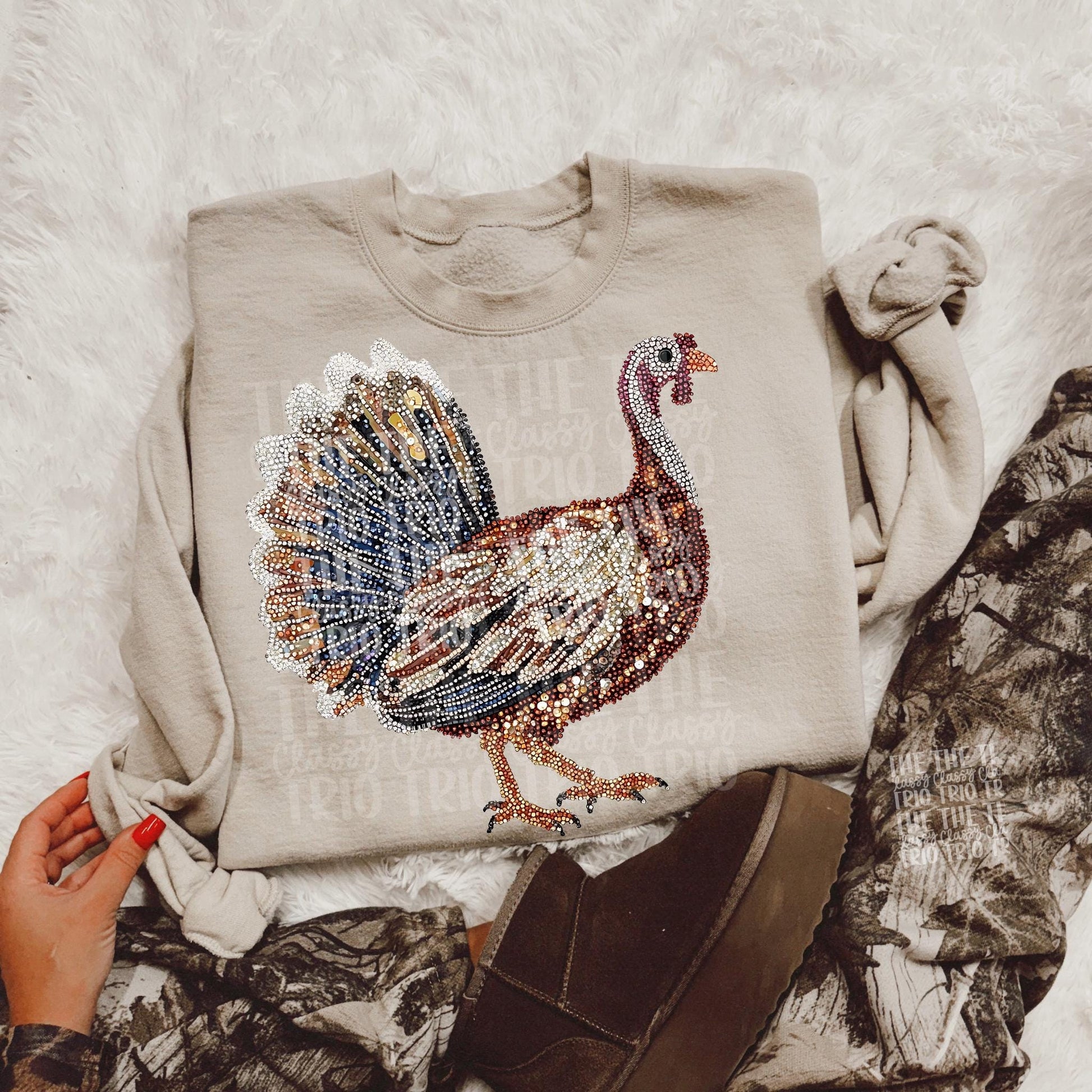 Faux Rhinestone Turkey | Digital Design | PNG | Sublimation | DTF | Agriculture | Dazzle | Shirt Design | Country | Trending | Hunting