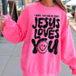 Jesus Loves You | Faith Religious | Digital Design | PNG | Preppy | Christian | Y2K | Sublimation | T-Shirt Design | Trending Shirt