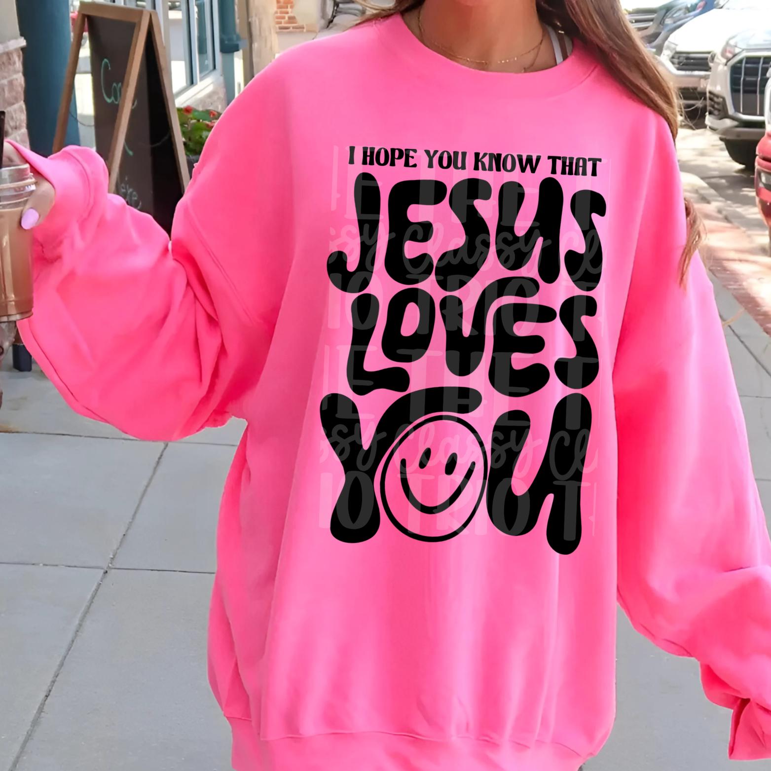 Jesus Loves You | Faith Religious | Digital Design | PNG | Preppy | Christian | Y2K | Sublimation | T-Shirt Design | Trending Shirt